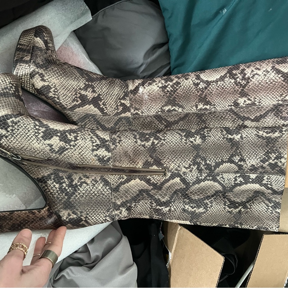 Worthington Snakeskin Patterned Boots